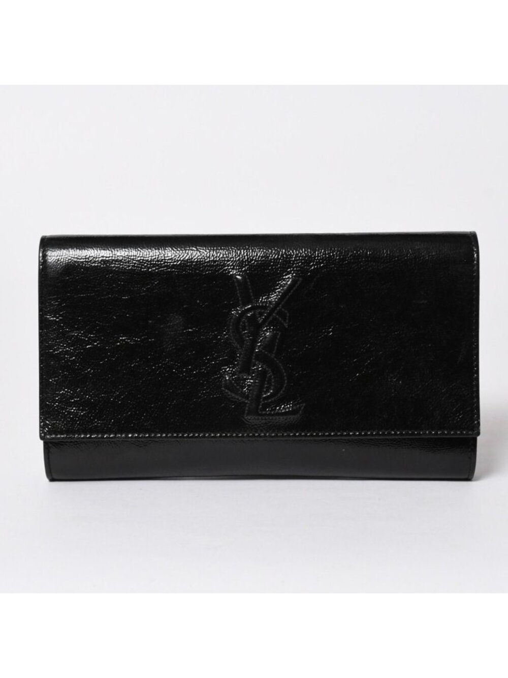 Saint Laurent Clutch Handbag Second Black Silver